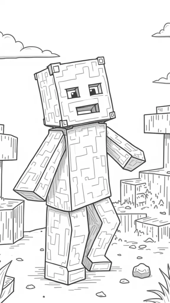 coloring pages for minecraft creeper